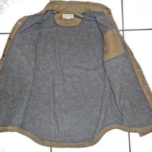 Mens Duluth Canvas FLEECE Lined Snap Button Jacket size M